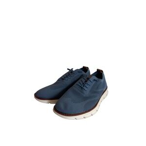Mens Blue Knit Oxford Dress‎ Shoes Lace Up Casual Comfort Modern